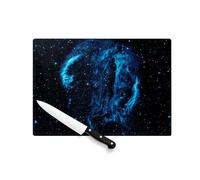 Tagliere in vetro temperato - Pizzi del Cigno Supernova Constellation Espace - Protezione piano di lavoro e sottopentola resistente al calore 2 misure stampate in Francia