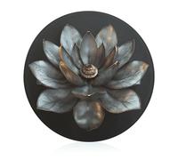 Tagliere in vetro temperato scuro grande fiore 20,3 x 20,3 cm tagliere con piedini in gomma, antiscivolo e resistente al calore, piccoli taglieri regalo per cucina/bar/campeggio/matrimonio/camper/Tra