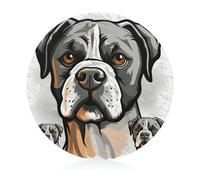 Tagliere in vetro temperato, tagliere in vetro con stampa testa di bulldog americano, piccolo tagliere portatile