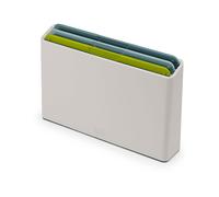 Joseph Joseph Duo Icon Set di 3 Taglieri da Cucina in Plastica con Custodia, Antiscivolo, Con Codice Colore per evitare la contaminazione, Multicolore