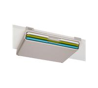 Joseph Joseph Folio Slim Set di 3 pezzi, Taglieri da cucina in plastica, con custodia porta taglieri sottomensola, Grande, Argentato/Multicolore