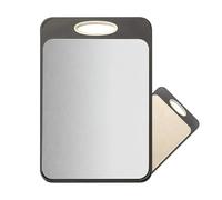 Tagliere - Lastra in acciaio, taglierino per alimenti 24,3x35,3x1,4 cm per piano cucina, piastra bifacciale con base antiscivolo, attrezzatura per la casa, vassoio per carne per ristorante in appartam