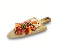 Tagliere Legno Ovale Acacia mis. 42x18 cm h.2 cm 2881 Vassoio Portata con Manico