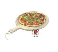 Tagliere legno pizza con manico diam. 34 cm meet