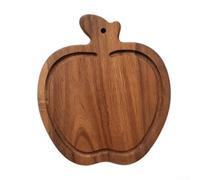 Tagliere massiccio per legno, 34 x 30 cm, forma ergonomica, massiccio | Utilizzabile su entrambi i lati, separa le materie prime da cottura, igienico, facile da pulire, adatto per la cucina
