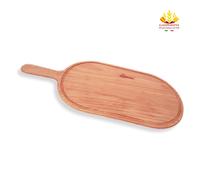 Tagliere ovale con impugnatura e canale raccogli oli 48x22cm