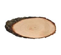 Tagliere ovale per corteccia, in legno levigato, Legno, ca. 16cm lang