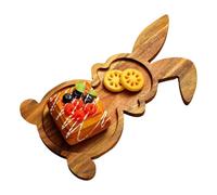 Tagliere per antipasti pasquali - Tagliere per formaggio con coniglietto pasquale, vassoio da portata a tema coniglio, piatti da portata in legno, piatti da insalata rustici decorativi a forma di