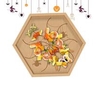 Tagliere per formaggi di Halloween, da dessert in legno | Vassoio da portata per aperitivi per feste, club, casa, scrivania, feste, Halloween, ragnatela