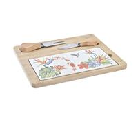 Tagliere per Formaggi DKD Home Decor Bambù Gres 24,5 x 20 x 1,2 cm [4 Unità]