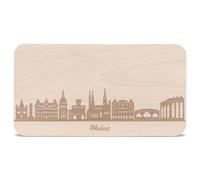 Tagliere per la colazione Mainz con incisione Skyline - tagliere per il pranzo e regalo per gli amanti della città di Mainz - ideale anche come souvenir