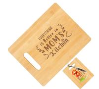 Tagliere per la festa della mamma, tagliere per mamma | Vassoio unico per servire la festa della mamma | Tagliere inciso su entrambi i lati, blocco macellaio in legno 28 x 21 cm/11,0