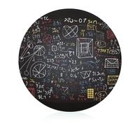 Tagliere per la matematica e la fisica per la cucina, mini tagliere rotondo in vetro temperato per picnic, tagliare pizza, carne, frutta (20 cm)