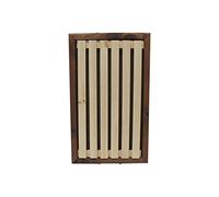 Tagliere Per Pane In Legno Con Raccogli Briciole e Griglia Removibile 39 x 23 cm, legno scuro