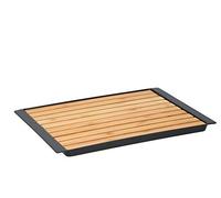 Tagliere per Pane in Legno di Bambu con Vaschetta Raccogli Briciole 38 x 27 cm