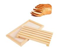 Tagliere per Pane Legno Naturale Griglia Estraibile Vassoio Raccogli Briciole