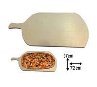 TAGLIERE PER PIZZA A METRO TEGLIA VASSOIO LEGNO RETTANGOLARE CON MANICO 72X37CM