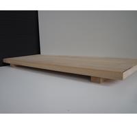 Tagliere per pizza al metro in Faggio grezzo lamellare 490x290x19 mm con appoggi