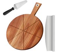 tagliere per pizza, blocco in legno di acacia, tagliapizza, buccia, lunga durata