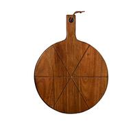 Tagliere Per Pizza | Grande Vassoio Con 6 Scanalature | Tagliere Di Legno Per Pizza Con Pala Da Servizio,Per Cucina Domestica Cottura Salumi Carne Formaggio Pane Fatto In Casa Frutta E Preparazione Pa