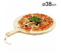 TAGLIERE PER PIZZA ROTONDO 38 CM IN LEGNO DI ABETE CON MANICO AFFETTATI CUCINA