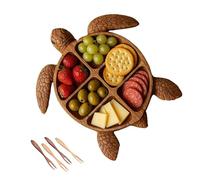 Tagliere per salumi con polpo - Piatto da portata in legno a tema oceano per formaggi, carni e frutti di mare, vassoio unico con polpo e tartaruga, regalo per gli amanti della spiaggia e