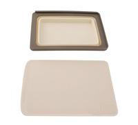 Tagliere Pieghevole 2 in 1 Grigio - Multifunzionale, Salvaspazio, Materiale PP e Silicone - Pratico per Campeggio e Picnic (Cachi)