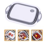 Tagliere pieghevole con filtro Cesto di lavaggio vegetale cucina multifunzionale