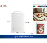 Tagliere Plastica Bianco Cucina Professionale Made in Italy PP Varie Misure
