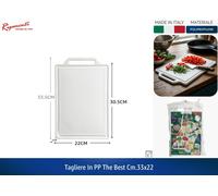 Tagliere Plastica Bianco Cucina Professionale Made in Italy PP Varie Misure