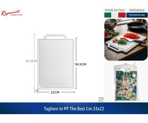 Tagliere Plastica Bianco Cucina Professionale Made in Italy PP Varie Misure