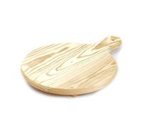 Tagliere polenta in legno di abete marrone chiaro - diametro 35 cm