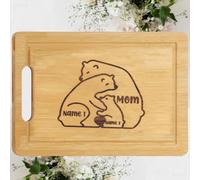 Tagliere puzzle personalizzato per la festa della mamma, con nome dei bambini, tagliere in bambù inciso, regalo da cucina per compleanno, Natale, per donne, mogli, nonna