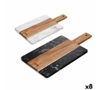 Tagliere Quttin Marmo Acacia Con manico 38 x 18 cm [8 Unità]