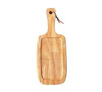 Tagliere rettangolare in legno per salumi con manico, vassoio da portata rettangolare in legno, paletta per formaggio, tagliere versatile per carne, formaggio, verdure, pane, Charcu W