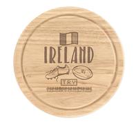 Tagliere Rotondo Da Formaggio Irlanda Rugby Divertente Bandiera Del Trifoglio