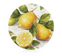 Tagliere rotondo in vetro temperato per frutta, limone, tagliere da cucina unico per pizza, verdura, frutta, formaggio e salumi