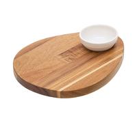 Tagliere Salumi Ovale Acacia con Ciotola Melamina 32x26x1,5 cm Leone - Aperitivo