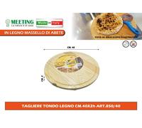 Tagliere Tondo Legno Abete Made in Italy 25/30/34/40 cm con e senza Manico