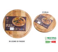 TAGLIERE TUTTO TONDO MEETING DIAMETRO CM.40 LEGNO MASSELLO