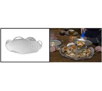 Tagliere Vassoio in Alluminio Pizza Tagliapizza con Piedini GiMetal 33 cm