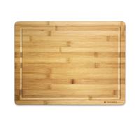 Tagliere XXL da Cucina in Legno Bambù Asse Grande 45x34x1,8cm con Scanalatura
