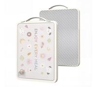 Taglieri da cucina, verticale in acciaio inossidabile 304, tagliere a 2 lati con design a rete resistente ai graffi per maneggiare carne e verdure separatamente (38 x 30,2 x 1,2 cm)