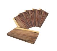 Taglieri di acacia, 22 x 14 cm, set da 6 pezzi, tagliere da cucina in legno, taglieri da cucina, tagliere naturale