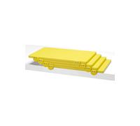 Taglieri EUROCEPPI Confezione 4 in Polietilene 60x40x2 cm giallo con Fermi Antiscivolo
