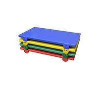 Taglieri EUROCEPPI Set 4 in Polietilene 50x30x2 cm multicolore - Con Fermi Antiscivolo