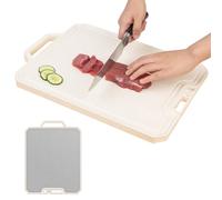 Taglieri in Acciaio Inossidabile per Cucina | Solco Profondo per i Liquidi per Tagliere,Tagliere da Cucina in Acciaio - per Carne, Verdure, Frutta, Salumi, Formaggio, Pane