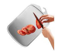Taglieri In Acciaio Per Cucina,Tagliere In Acciaio Inossidabile - Bordo Irialzato Antiodore Lavabile Appendiabile,Per Pane Servire Carne Frutta Verdura Cucinare