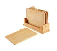 Taglieri per Cucina in Legno 4 Pezzi con Etichette per Salumi e Carni | Set Taglieri Sicuri per Cucina per Casa Bancone Ristora