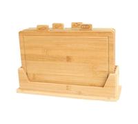 Taglieri per Cucina in Legno 4 Pezzi con Etichette per Salumi e Carni | Tagliere Utensili da Cucina Frutta Verdura Pane Formaggio per Casa Bancone Ristorant